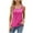 Hot Pink, variant on Timegard Tank Tops for Women Textured Fitting Comfy Solid Color Casual Sleeveless Tops Summer Fashion