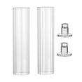 thumbnail image 4 of Zxpjkyu 2Pcs Glass Taper Candle Holders Centerpieces Practical Elegant Ideal Gift Clear, 4 of 9