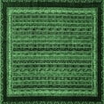 thumbnail image 1 of Ahgly Company Indoor Square Abstract Emerald Green Modern Area Rugs, 4' Square, 1 of 4