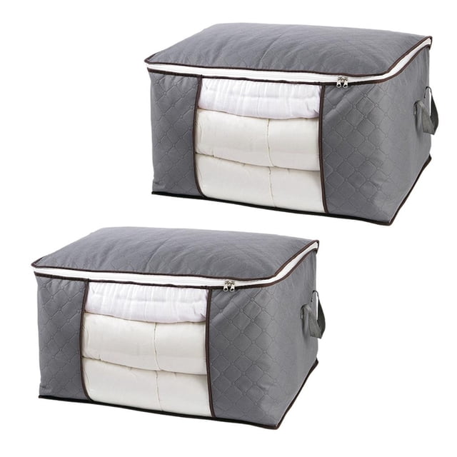 Yuarrent Bolsa organizadora de almacenamiento de ropa de gran capacidad con ventana transparente para edredones, mantas, ropa de cama, bolsa de Cubiertas para muebles de jardín Yuarrent HA039354-00
