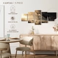thumbnail image 4 of Elephant Stock Wild Deer In Snow Wall Art - Horizontal Multi Panel Canvas - Living Room Wall Decor - Animal Multi Panel - Brown And Beige Decor - 29" x 12", 4 of 4