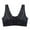 Black, variant on QLEICOM Everyday Bras for Women Comfort Lift Wirefree Bras Plus Size Bras Front Buckle Lace Comfortable Breathable Anti-exhaust Base Solid Non-Steel Ring Back Bras Beige Cup 44/100D