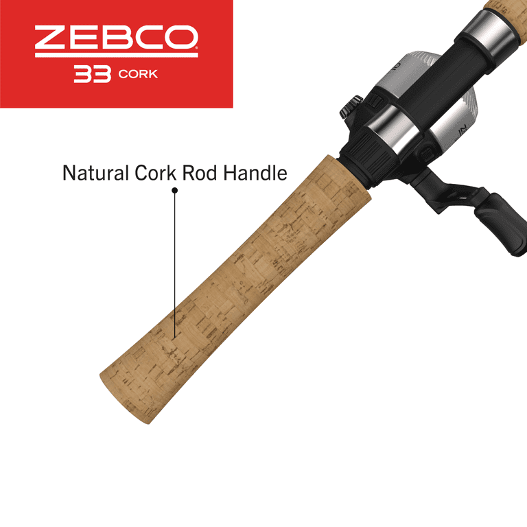 Zebco 33 Cork Micro Trigger Spincast Reel and Fishing Rod Combo