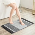 thumbnail image 3 of Subrtex Bathroom Rugs Chenille Plush Bath Mat Water Absorbent,16"x24", Gray, 3 of 7