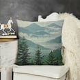 thumbnail image 2 of YINGXI Nature Landscape Throw Pillow Cover Mountain Forest and Summer Green Plant Fog River Pillow Case Decorative Square Cushion for Home Couch Bed 20x20in, 2 of 5