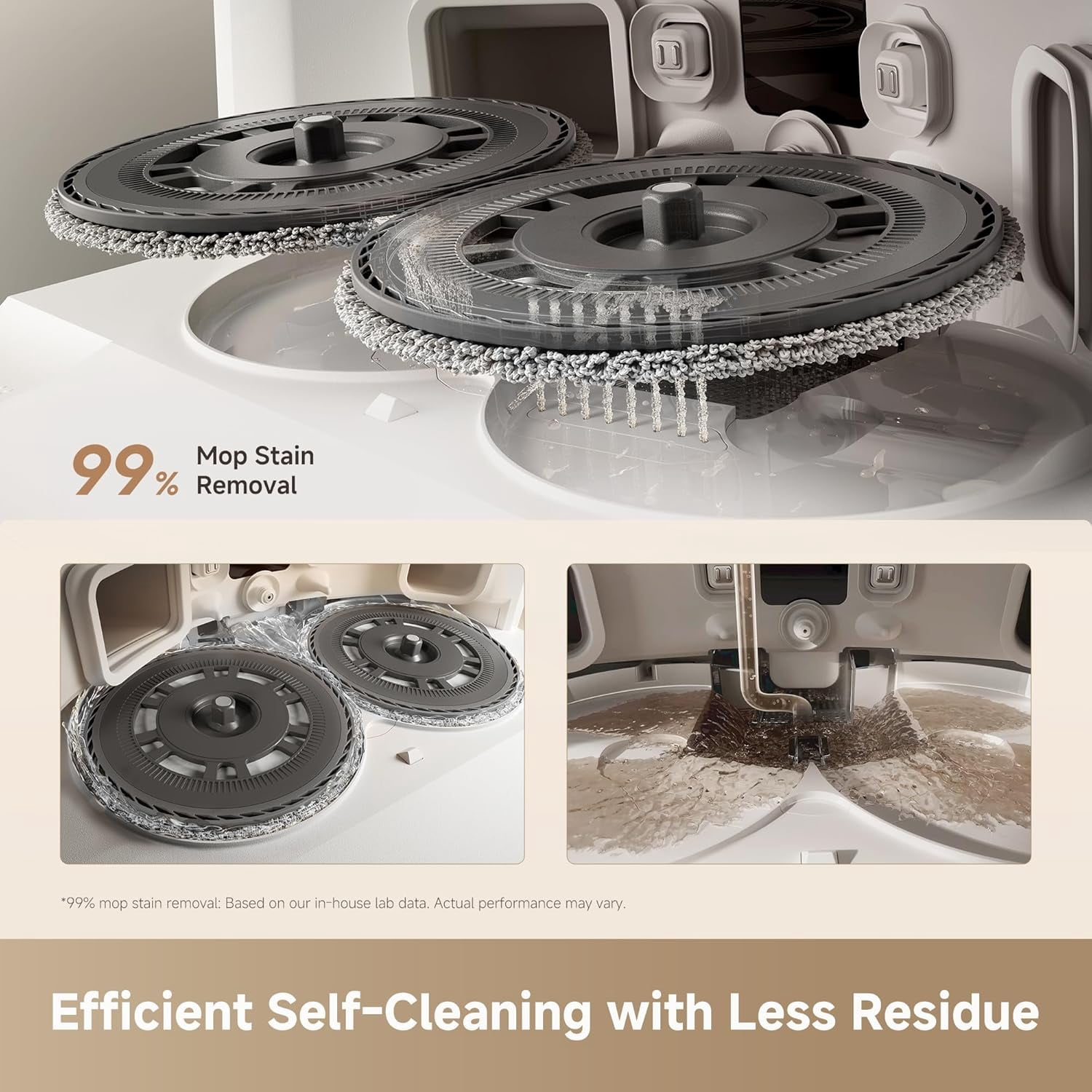 DREAME Robot Vacuum and Mop, 25000Pa Suction, Pet Hair Anti-Tangle, 100 Days Auto-Empty, Self Mop Cleaning & Drying, Mop Extend for Edge Cleaning, Smart Obstacle Avoidance, Voice & App Control,White