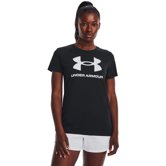 Camiseta Under Armour Live Sportstyle Graphic para mujer en blanco y negro