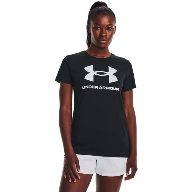 Camiseta Under Armour Live Sportstyle Graphic para mujer en blanco y negro