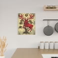 thumbnail image 6 of Sikiie Mythical Red Stag Illustration Print Canvas Decorative Hanging Painting, Anti-shrinkage Hanging Frame, Suitable for Home, Office Wall Decorations, 6 of 6