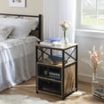 thumbnail image 5 of VECELO 3-Piece Twin Bedroom Sets with Wooden Headboard Bed Frame and 2 Gray Nightstands, 5 of 7