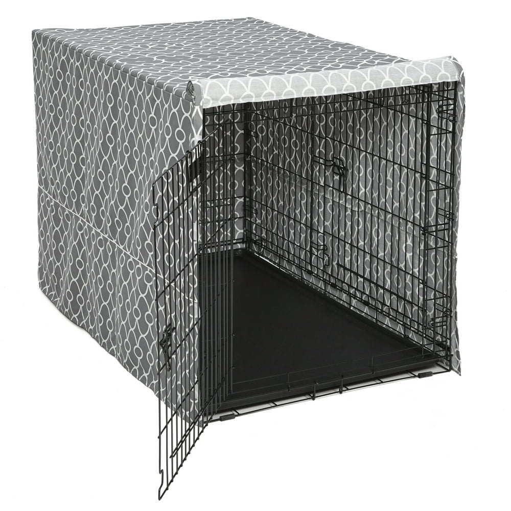 MidWest QuietTime Defender Dog Crate Cover, Gray, 48"L x 30"W x 33"H