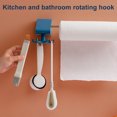 thumbnail image 2 of maskred Kitchen Gadgets 360 Rotating Hook Holder Bathroom Organizar Storage Rack Hangers Dark Blue, 2 of 6