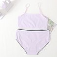 thumbnail image 3 of Girls Two Piece Swimsuits Bikini Set Spaghetti Straps Color Block Teen Girl Swimwear 7-14 Years, 3 of 4