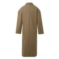 thumbnail image 5 of Trench Coat Winter Coats for Women Women's Winter Double Wool Coat Long Sleeve Notch Lapel Long Trench Coat, 5 of 7