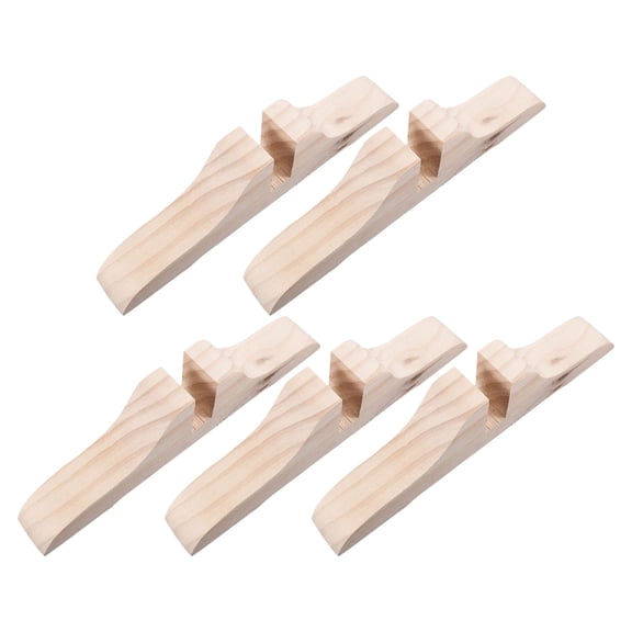 LOLIPPYY 5Pcs Partition Support Legs Wood Stand for Folding Room Divider Panel Holder Light Yellow