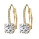 thumbnail image 1 of Amigo Coreano Zircon Moda Pendientes de cuatro con incrustaciones de cobre Regalos Temperamento gancho con incrustaciones de oro ronda de la oreja Micro para las mujeres Pendientes, 1 of 6