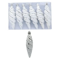 CuiLiyq Christmas Tree Decoration Ball Set, 4.3 Inch Painted Pointed Spiral Threaded Ball, Plastic Xmas Decorative Hanging Ornaments for Indoor Outdoor Home Holiday Wedding Party Decoration (B)