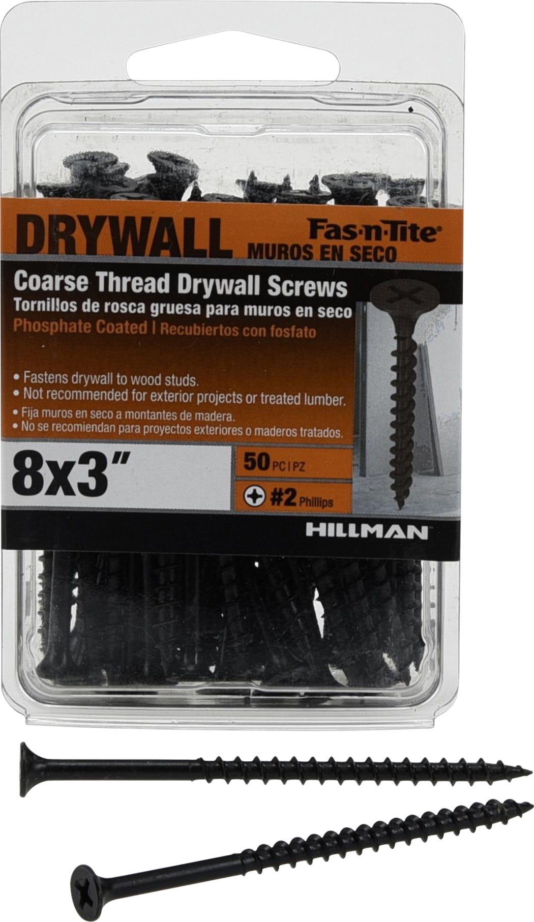 6 Black Phos Philips Bugle Head Fine/Coarse Thread Sharp Point Drywall Screws Black Oxide