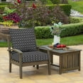 thumbnail image 3 of ARDEN Outdoor Foam Deep Seat Cushion Set, 22x24, Premium High-Density Foam, Never Flattens, Weather-Proof for Patio Chair Sofa Couch, Black Demi Tile, 3 of 10