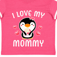 thumbnail image 4 of Inktastic I Love My Mommy with Cute Penguin and Hearts Girls Toddler T-Shirt, 4 of 5