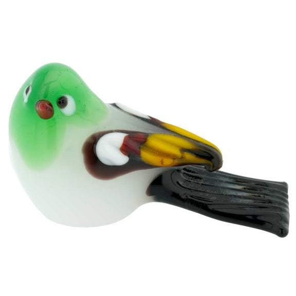 GlassOfVenice Murano Glass Baby Bird - Green
