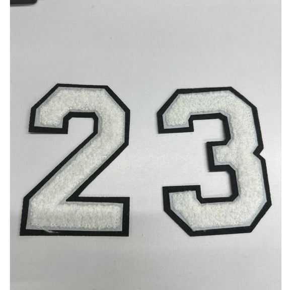 OUNONA 2-Pack Multi-Color Iron-On Number Patches, Soft Embroidered Appliques for Hats, Jeans, Jackets, and Clothing