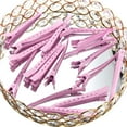thumbnail image 2 of 24 Packs Duck Bill Clips, 3.35 Inches Rustproof Metal Alligator Curl Clips with Holes for Hair Styling, Hair Coloring, Pink, 2 of 5