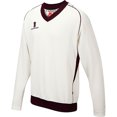 thumbnail image 1 of Surridge - Jersey de Forro Polar Deportivo Niños (Blanco, Granate), 1 of 1