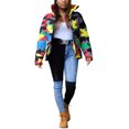 thumbnail image 2 of Seyurigaoka Women’s Juniors Fashion Camouflage Zipper Open Long Sleeve Down Jacket, 2 of 9
