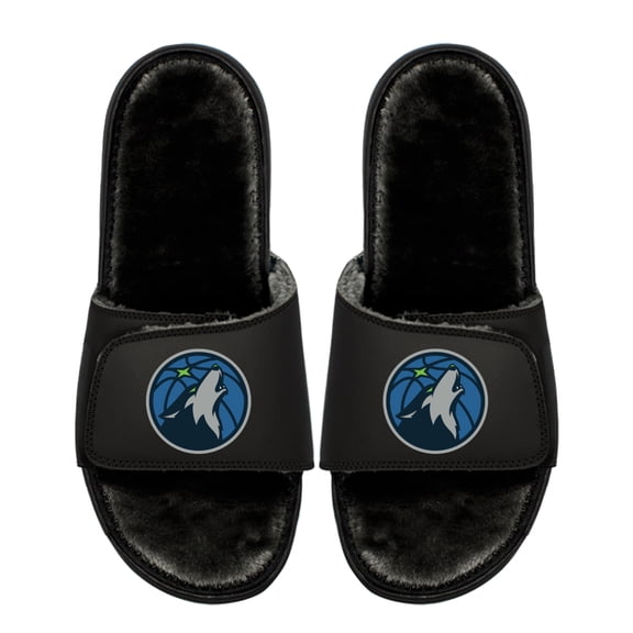 Youth ISlide  Minnesota Timberwolves Logo Fur Slide Sandals