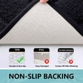 thumbnail image 4 of Smiry Microfiber Bathroom Rugs, 16"x24" Soft and Absorbent Bath Rugs, Non-Slip Machine Wash bath mats, Black, 4 of 6