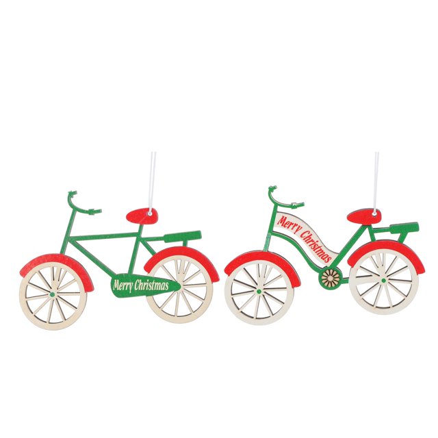 Gibobby Decoraciones Nuevos productos Colgante de 2021 Forma de bicicleta Decoración navideña y colgantes(Red)