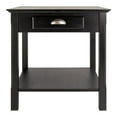 thumbnail image 4 of Pemberley Row Solid Wood Black End Table Rectangular Drawer Storage 22.05" Unassembled, 4 of 7
