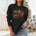 thumbnail image 4 of Ounisa Christmas Sweatshirts for Women Tis the season Christmas Outfits Merry Christmas Lightweight Pullover Christmas Tree Christmas Gifts Merry Christmas Letter Graphic Tops, 4 of 7