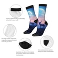 thumbnail image 3 of Disketp Night Sky Elk Unisex Crew Socks Lightweight Breathable Ventilation Ankle Socks, Mid-calf socks for Daily, 3 of 6