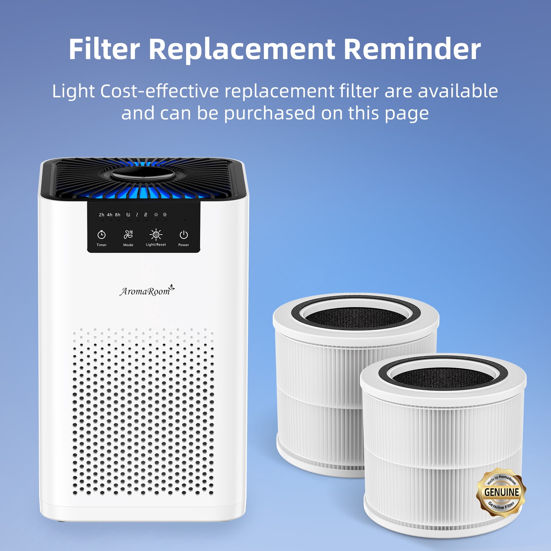 Aroma Room Air Cleaners with Hepa Filter, Air Purifiers for Home Bedroom
