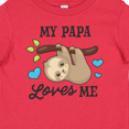 thumbnail image 4 of Inktastic My Papa Loves Me with Sloth and Hearts Boys or Girls Baby T-Shirt, 4 of 5