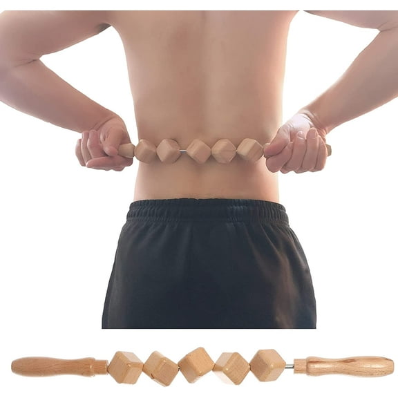 Wood Therapy Massage Tools - AntiMassage Roller, Maderoterapia Colombiana, Full Body Muscle Pain Relief(15.76 inches)