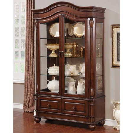 Furniture Of America Renoir Traditional Brown Cherry China Cabinet Furniture Of America Renoir Traditional Brown Cherry China Cabinet