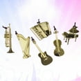 thumbnail image 4 of SHISUYAN 6Pcs Music Bookmarks with Instrument Shape in Golden Brass for Students, 4 of 9