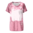 thumbnail image 3 of Tie Dye Shirts Women, AKOEE Cotton Polyester T Shirts Womens Loose Fit Crew Neck Casual Tops Summer 2025 (Small, Pink), 3 of 6
