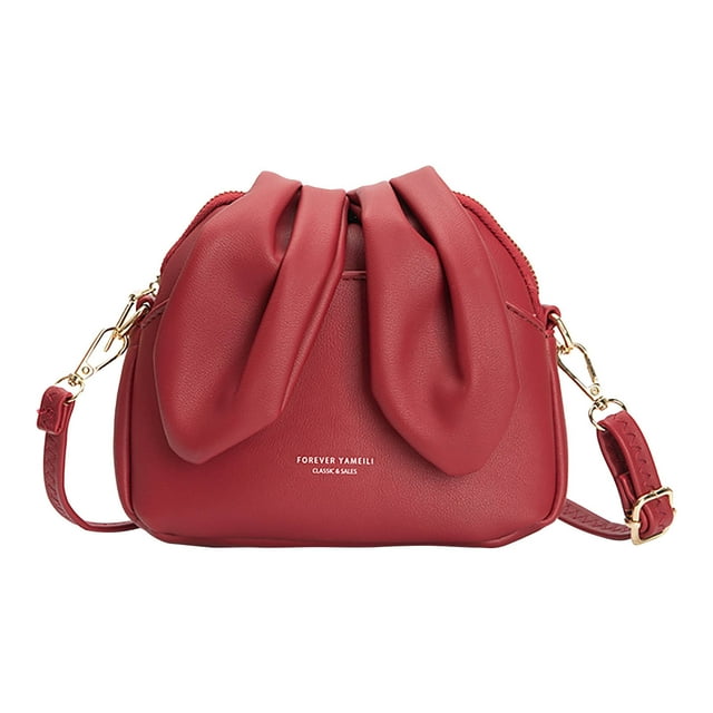 Mini Sac à Bandoulière Rouge en Filet, Messager à Bandoulière Tendance, Design en Tissu Léger, Style à la Mode, pour Usage Quotidien, Rangement Portable, Accessoire Élégant, Équipement de Ville