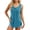 Blue, variant on Womens Plus Size Tank Tops Summer Front Button up Ruffle Sleeveless Shirts Loose Fit Crew Neck Curved Hem Flowy Blouse Comfortable Basic Tee Navy XXL
