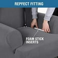 thumbnail image 4 of ATJIA 1 Piece Wingback Chair Covers Velvet Plush Wing Chair Slipcover Wing Back Chair Slipcovers Sofa Cover, 4 of 7