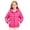 Hot Pink, variant on Boys Girls Hooded Puffer Jacket Long Sleeve Winter Casual Full Zip Windproof Quilted Coat with Pockets Navy 7-8Years