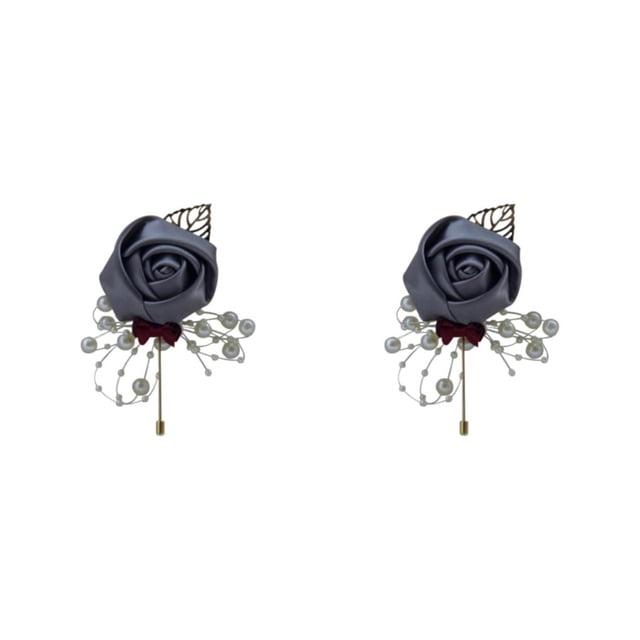 Guardoinrt Modern Minimalist Brooch Pin Unique And Fashionable Statement Piece Stylish Versatile Flower Brooch dark grey 2Set