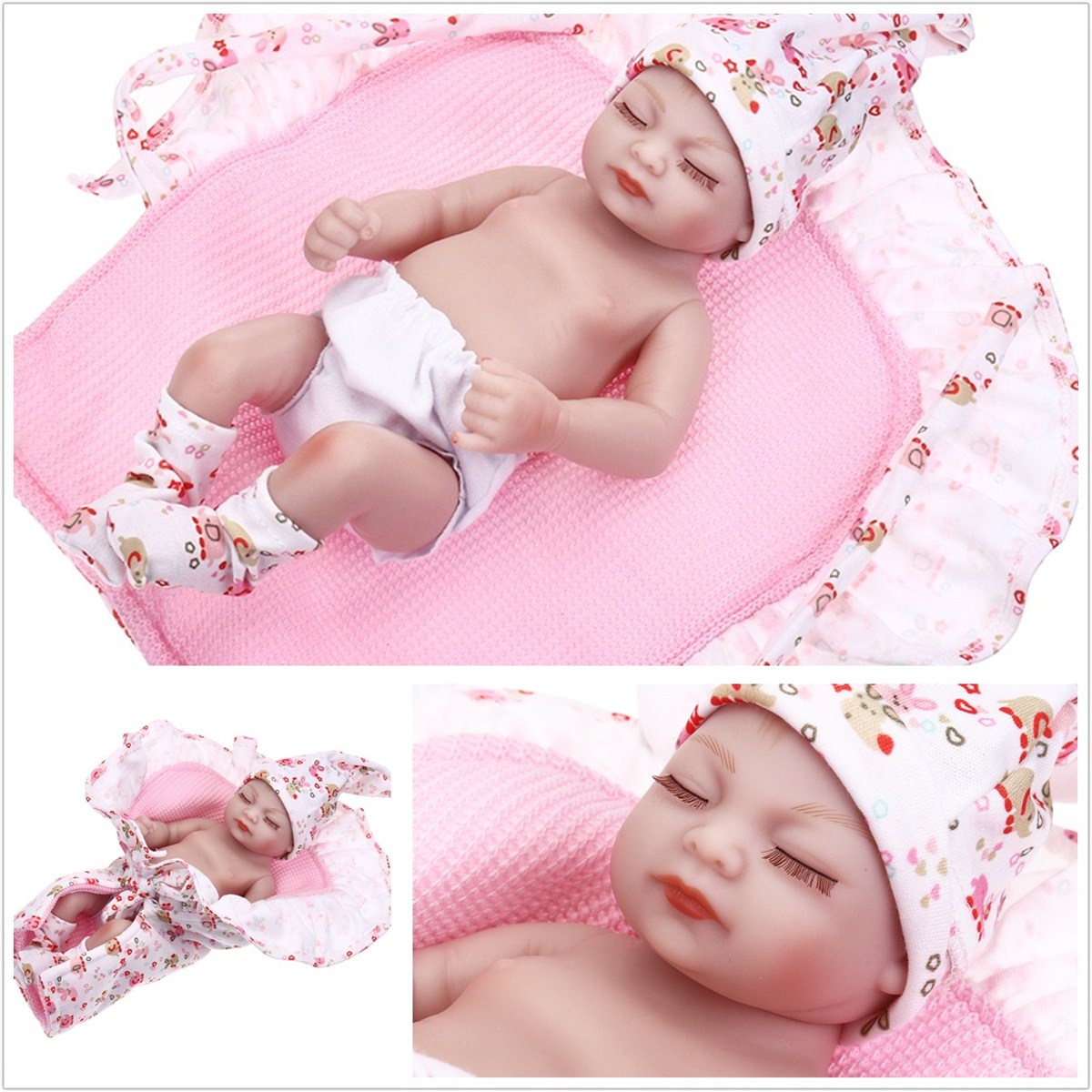 Realistic Lifelike Reborn Baby Doll 11" Alive Newborn Babies Silicone