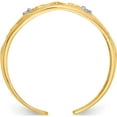 thumbnail image 2 of 14K Yellow Gold .02Ct Diamond Scroll Toe Ring Made In India rm5653-002-ya, 2 of 5