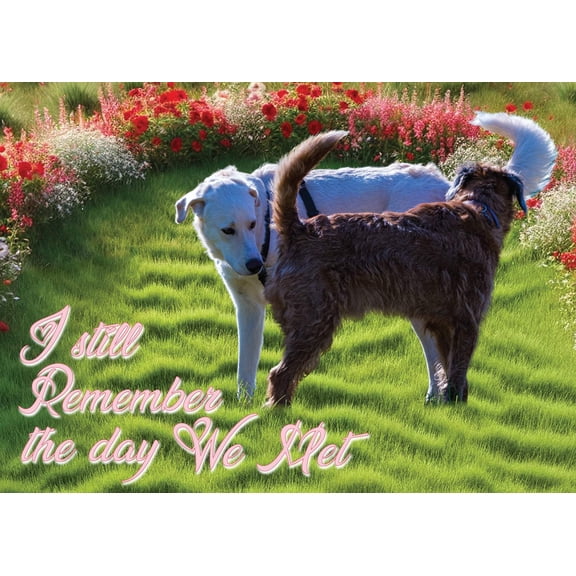 Glory To Dog I Still Remember the Day We Met Happy Valentine's Day Card with Greeting Card Mailing Envelope