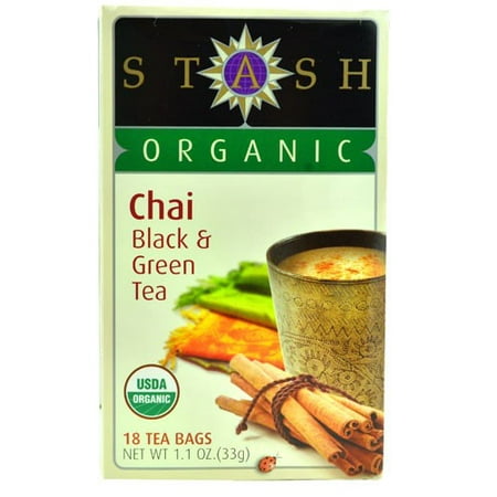 Stash Organic Chai-Noir et thé vert 18 sachets de thé